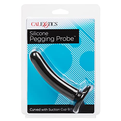 Calexotics Silicone Pegging Probe - Silicone Butt Plug With Suction Cup Base - Waterproof Anal Fetish Sex Toys For Couples - Bla