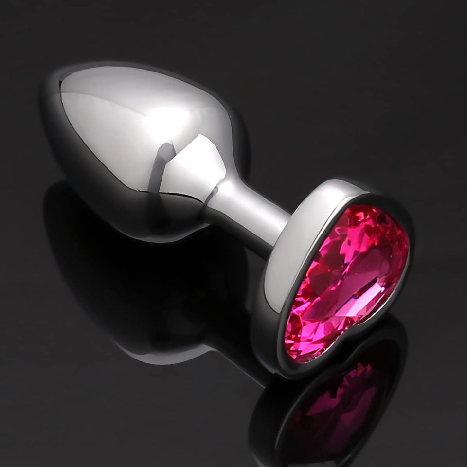 Akstore Small Fetish Anal Plug Butt Heart Personal Sex Massager(Rose)