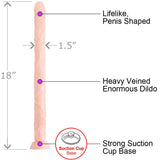 Master Series Raging Cockstars Long Dong Leo 18 Inch Dildo