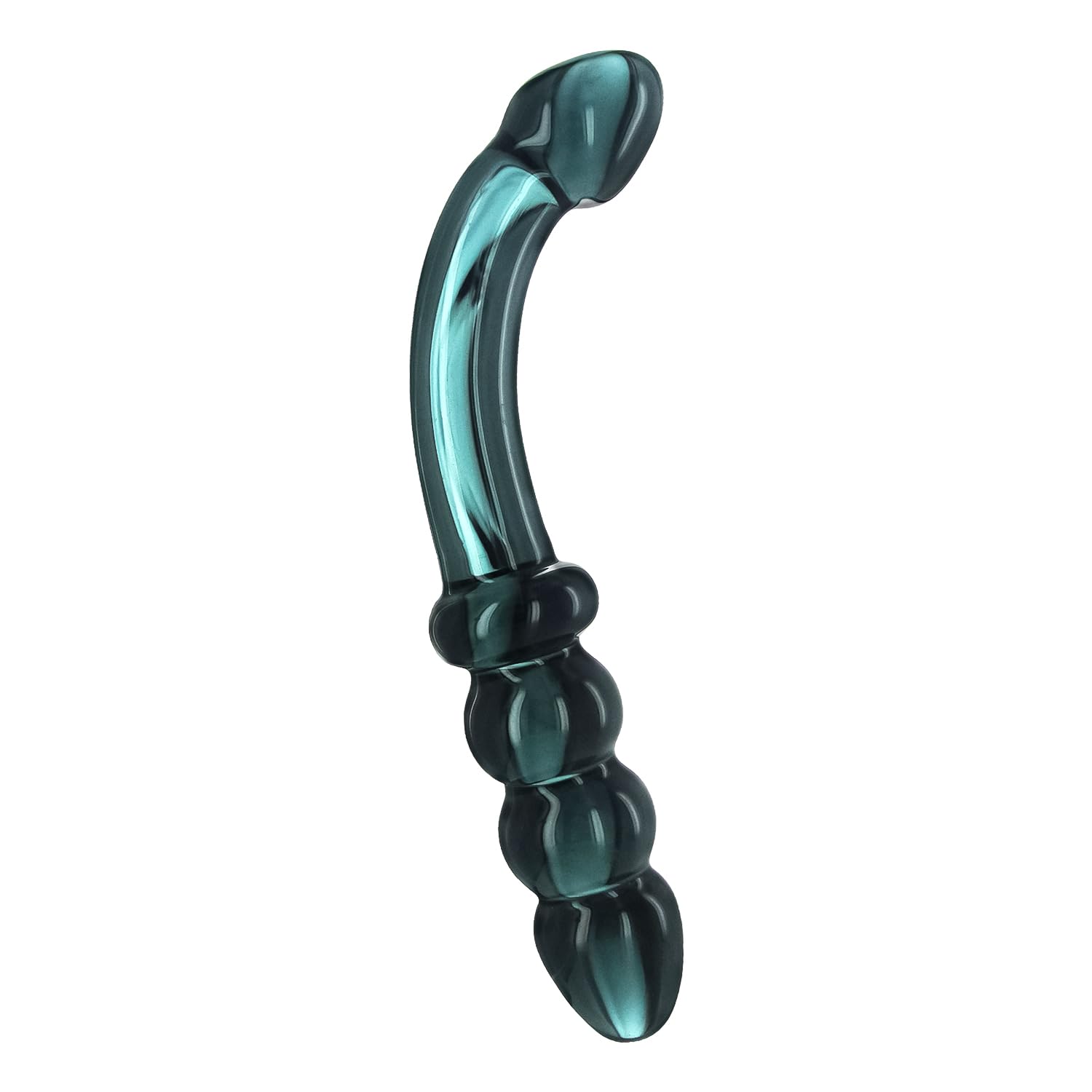 Hamsa Glass Dildo - Smokey Jade