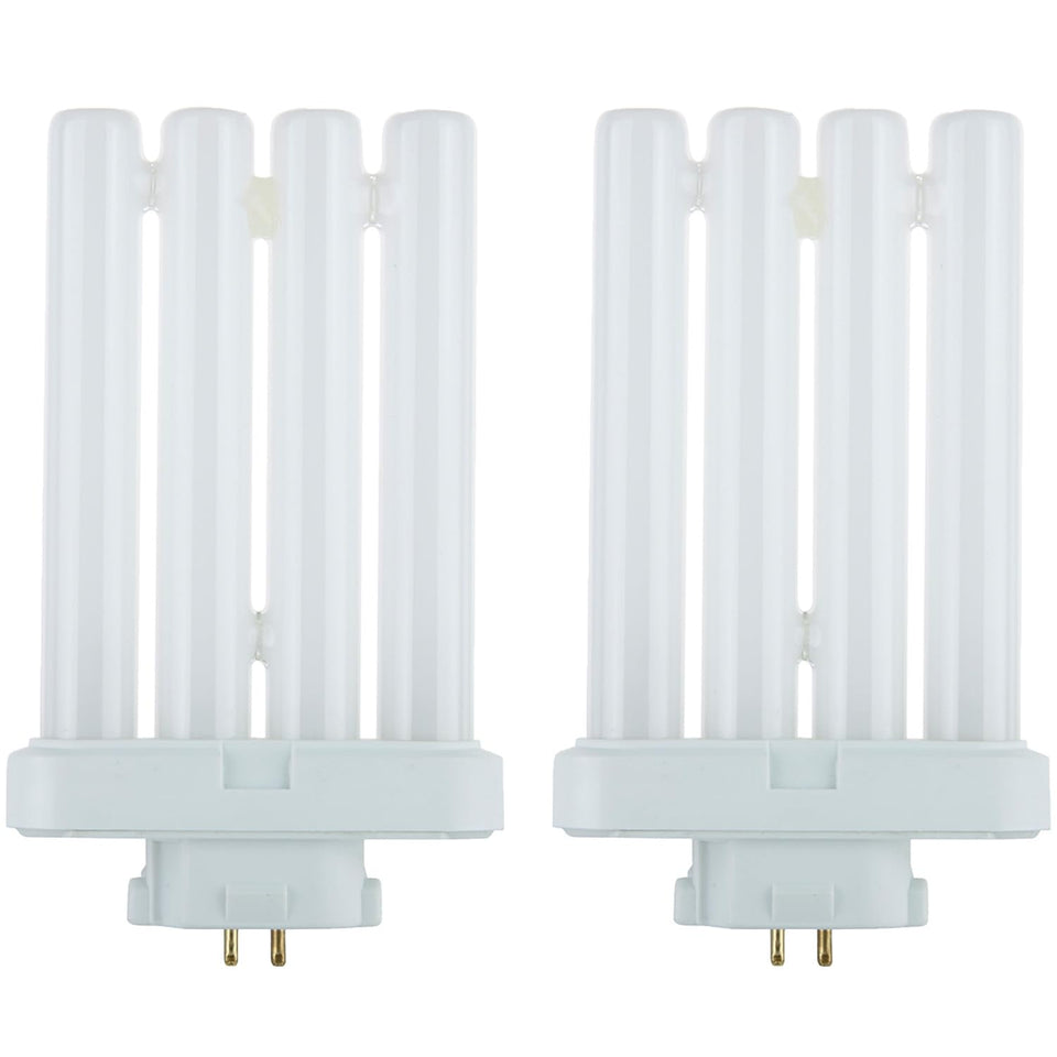 Sunlite 40530 Fml27/30K/2Pk Quad Tube Plug-In Compact Fluorescent Lamp, Fml 4-Pin, 27 Watts, 1500 Lumens, 3000K Warm White, 4-Pi