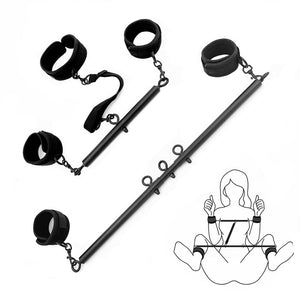 Spreader Bar Sex Toys Furniture BDSM Bondage Collar Restraints with Handcuffs Ankle Cuffs for Couples Expandable 23-36inch