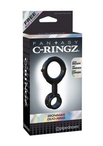 Pipedream Fantasy C-Ringz Ironman Duo-Ring Dildo Black 1 Pound
