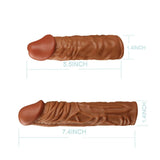 MPXOJII 2 Pcs Reusable Penis Sleeve Extender Ultra-Soft Extension Sex Toy Cock Enlarger Applicative for Men & Couple