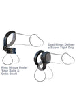 Pipedream Fantasy C-Ringz Ironman Duo-Ring Dildo Black 1 Pound