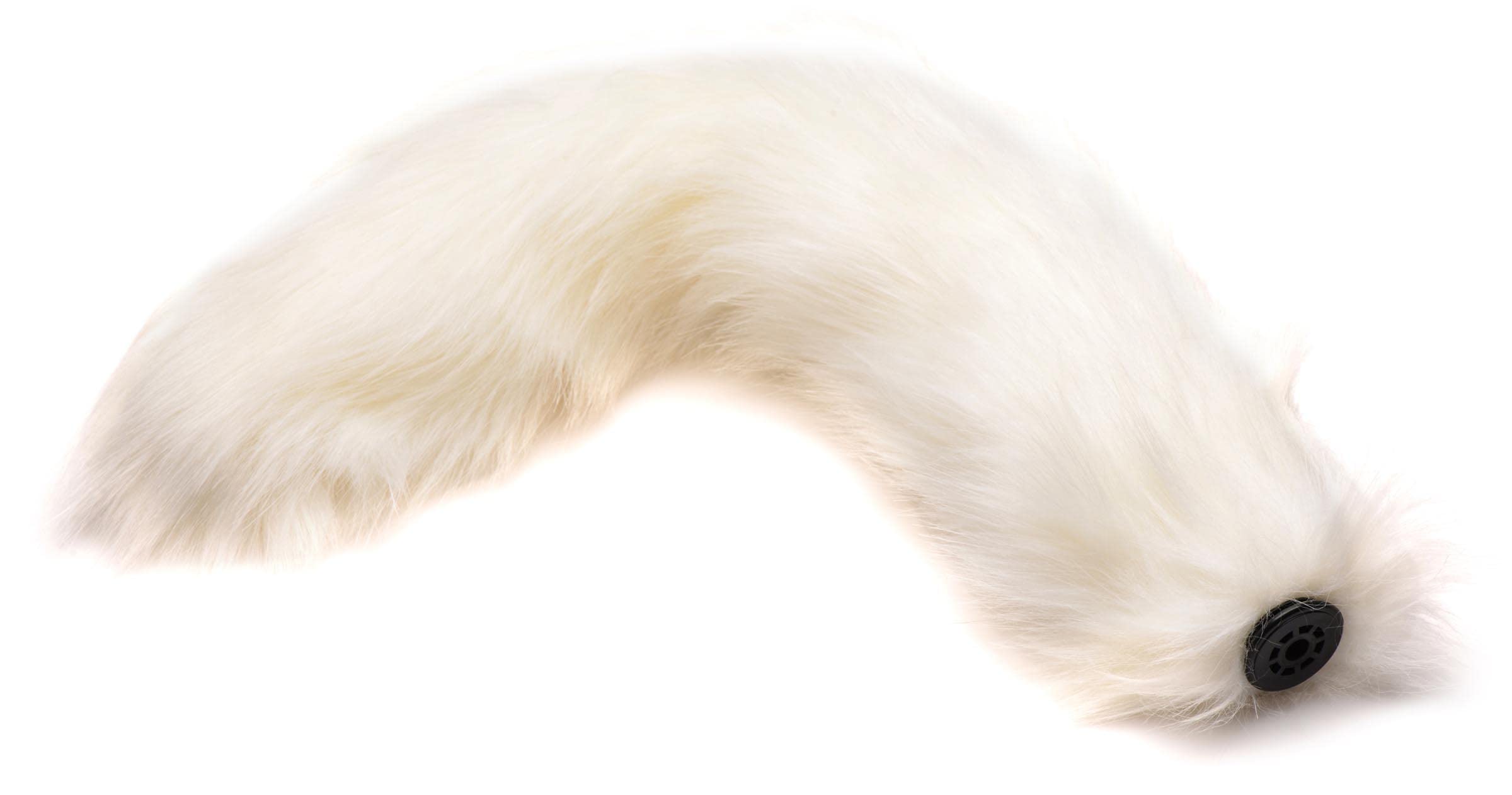 Tailz Snap-On Interchangeable 16.5 inch White Fox Tail for Anal Plug | Thick Long and Furry Animal Tail for Women | Soft Vegan F