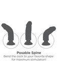 King Cock 6In Vibrating Cock Brown