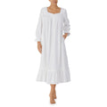 Eileen West Womens Long Sleeve Flannel Ballet Gown, White