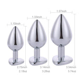 Anal Butt Plug Trainer Kit 3 PCS Metal Butt Plugs Heart Shaped Jewelry Anal Sex Trainer Sex Toys Unisex Valentine 's/Birthday Gi