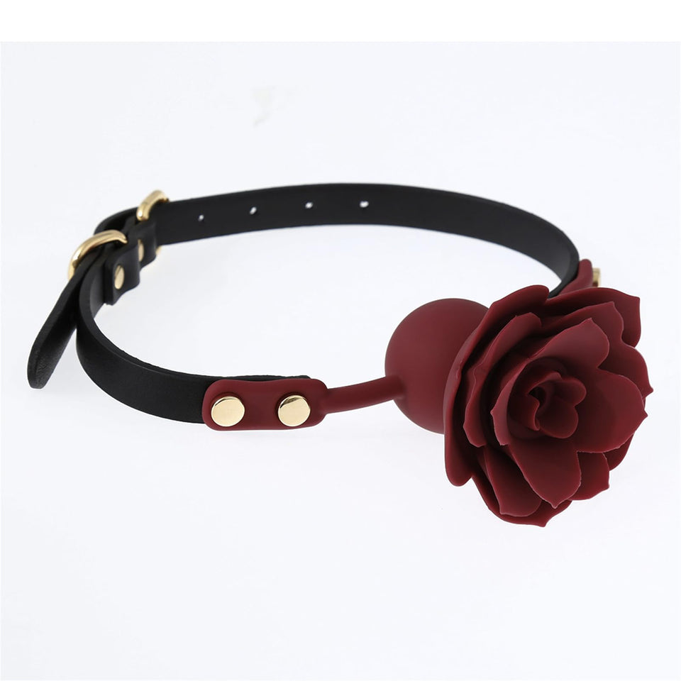 Mouth Gag Breathable Roses Ball Gag Bondage Gags & Muzzles Penis Gag BDSM Sex Toys for Woman, Fetish Adult Games Sex Slave Femal