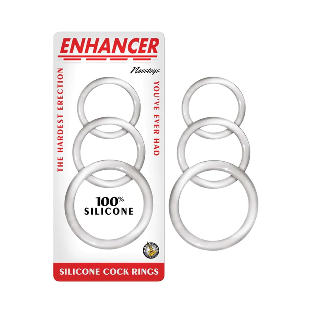Enhancer Silicone Cockrings Clear Set/3