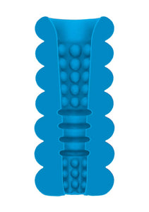 Doc Johnson Mood - Thrill - Ultraskyn - Stroker With Triple-Texture Pleasure Tunnel - Blue