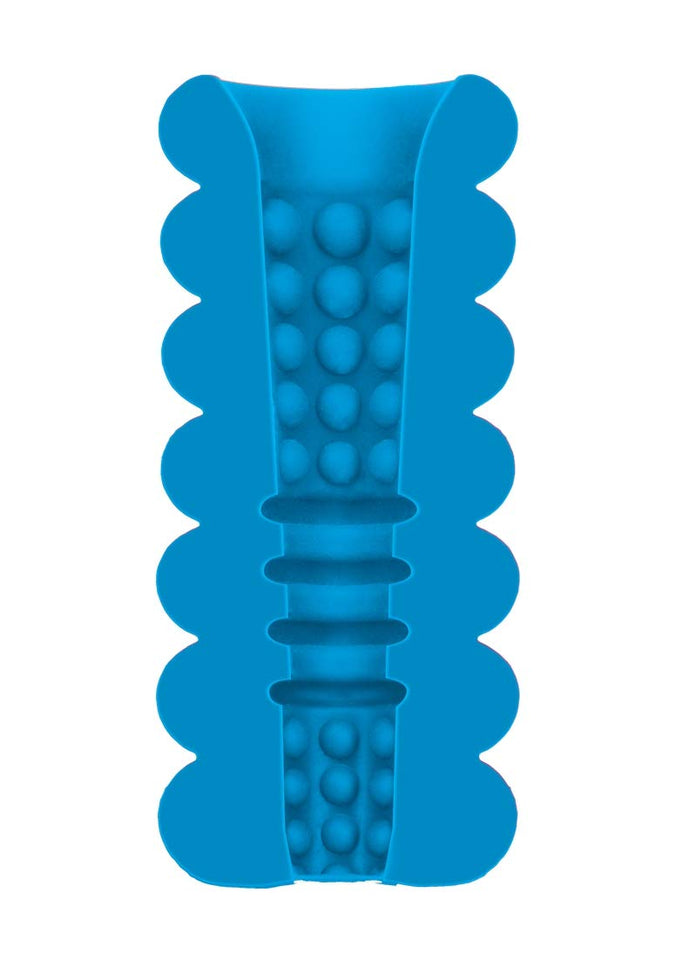 Doc Johnson Mood - Thrill - Ultraskyn - Stroker With Triple-Texture Pleasure Tunnel - Blue