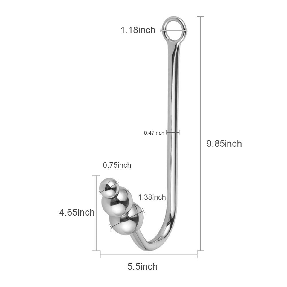 Anal Hook Sex Toys Steel Slave Games For Lover,Unisex Rope Hook Products With 3 Balls