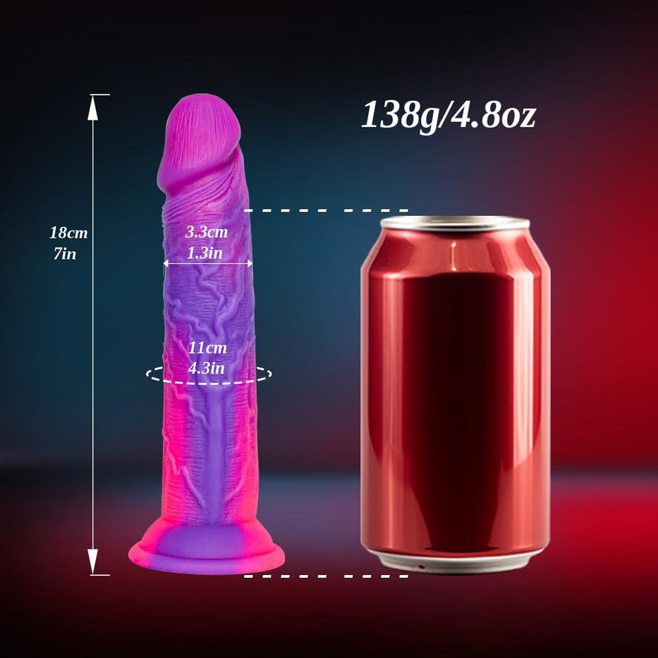Strap on Beginner Slim Dildo Fantasy Small Sex Toy for Lesbian Women, Wearable Strapon Harness with 7 Inch Realistic Silicone So