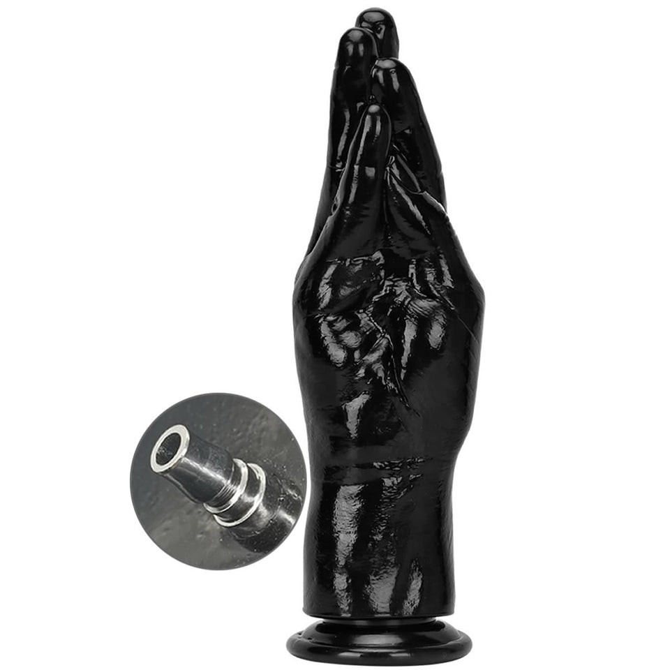 Realistic Hand Dildo with Vac-u-Lock Adapter Black Forearm Dildo Anal Butt Plug Anal & Vaginal Masturbation Adult Sex Toy(L)