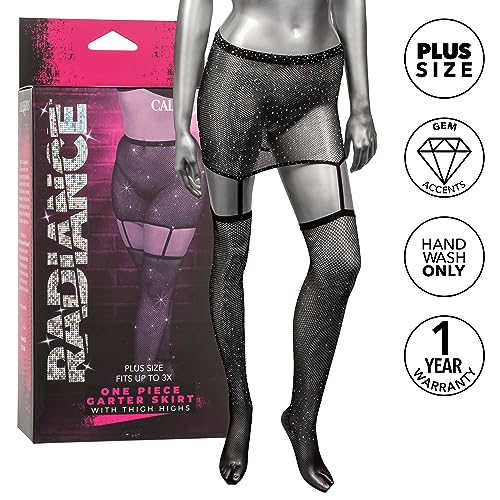 Radiance Plus Size 1Pc Garter Skirt W/ Thigh Highs