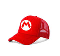 Mesh Baseball Cap Snapback Little Kids Ages 3-6 Boys Girls Super Luigi Bros Mario Princess Peach Cartoon Hat Cute (US, Age, 3 Ye