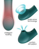 Zalo Queen Set G-Spot Pulsewave Vibrator With Suction Sleeve | Waterproof Sex Toy With 8 Vibration Modes 8 Pulse-Wave Modes | Usb Rechargeable Battery | 1-Year Warranty | Twilight Purple