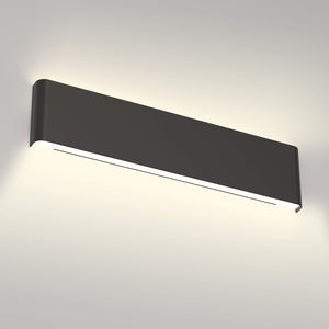 Aipsun 24In/20W Led Matte Black Modern Vanity Light Matte Black Wall Light Up Down Wall Mount Lights Indoor Modern Wall Light Fo