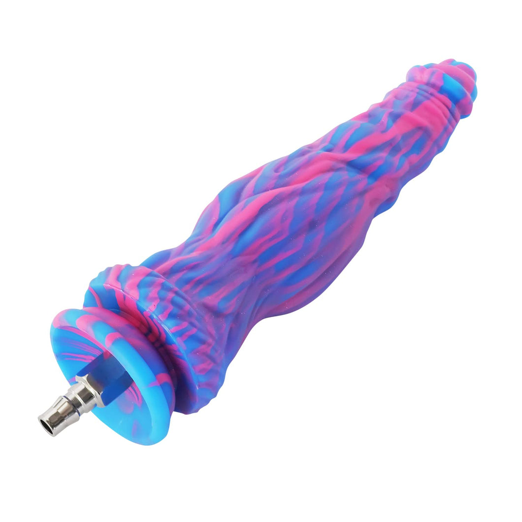 FREDORCH Realistic Monster Silicone Dildo for Sex Machine Vac-U-Lock with Quick Air Connector Device User (Blue, 26cm/10.2inch)