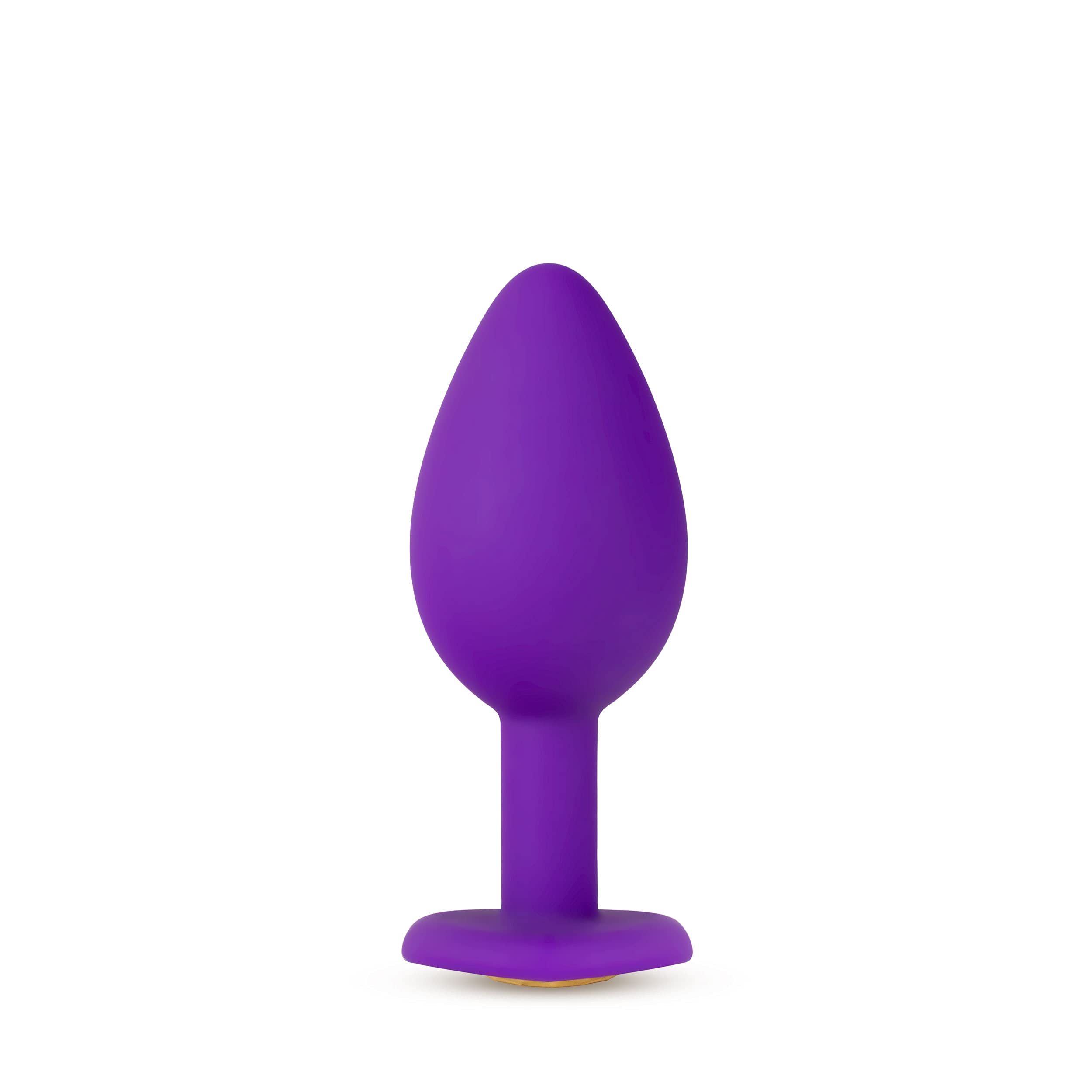 Blush Novelties Temptasia Bling Plug - Satin Smooth - Body Safe Platinum Silicone - Small Butt Plug - Heart Shaped Gem Tapered F