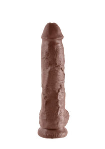 King Cock - 10In Cock W/ Balls Brown