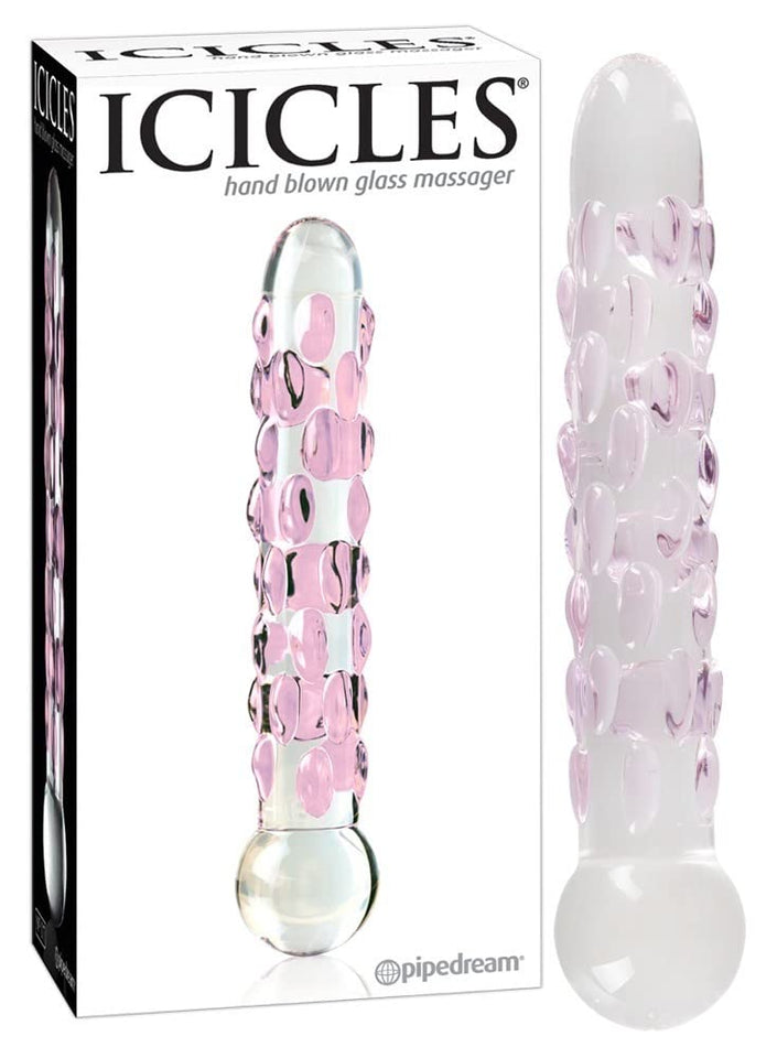 Icicles No. 7- Glass Wand (Clear/Purple)