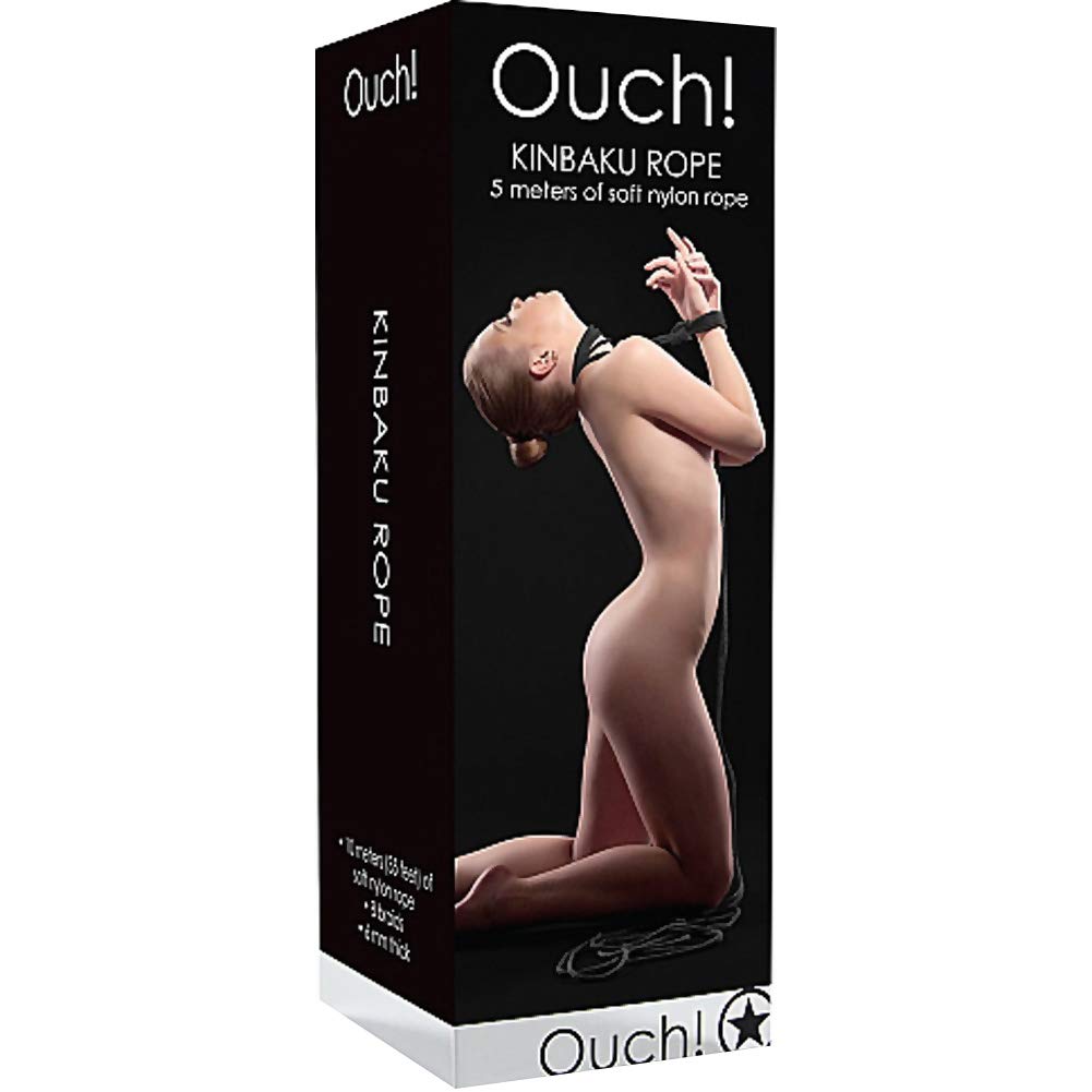 Ouch Kinbaku Rope, Black, 5 Meter