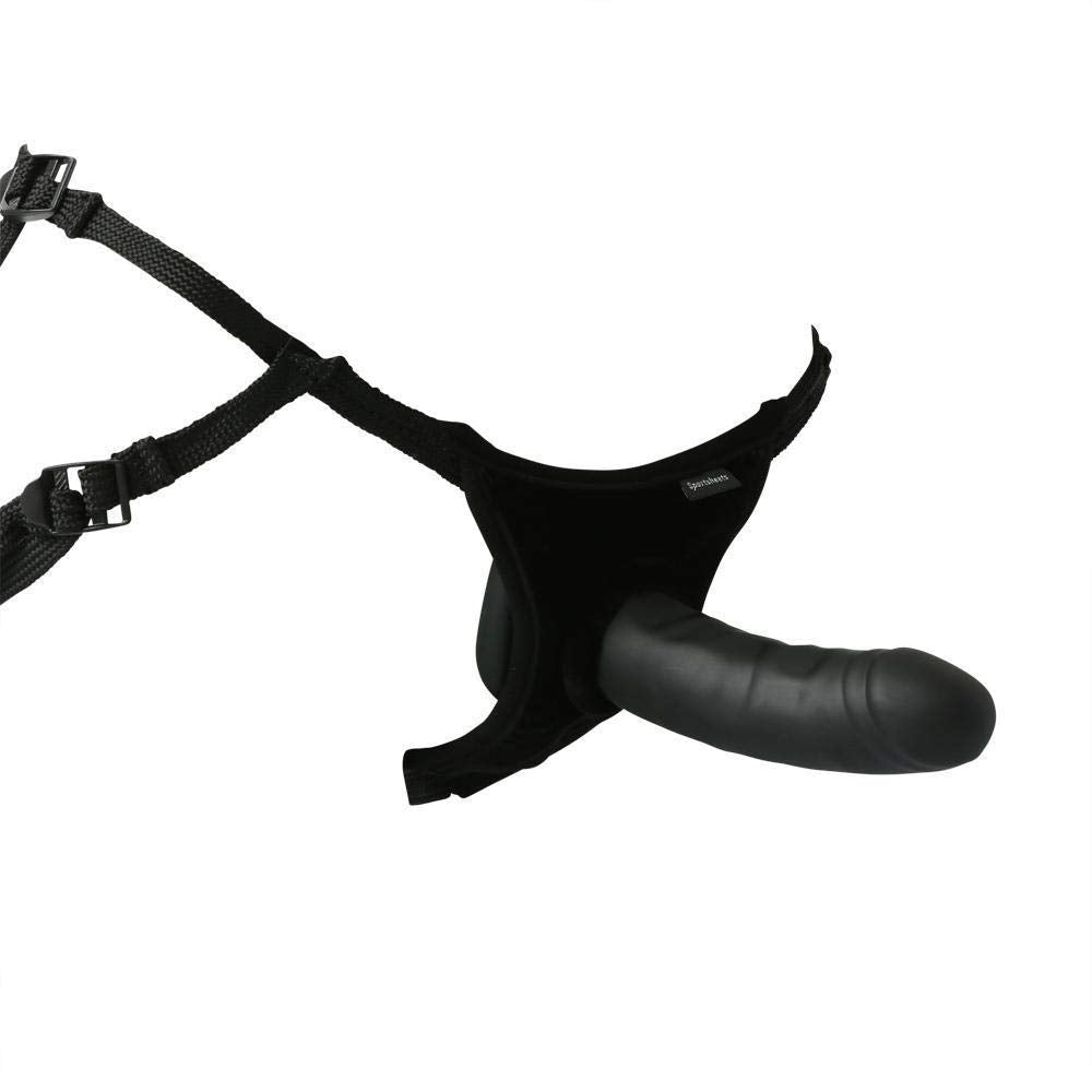 (D) Ss Black Everlaster Wishbo Hollow Strap On