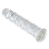 Epichao Large Dotted Glass Dildo Crystal Penis Big G-spot Stimulator Female Masturbation Sex Pleasure Wand (Medium)