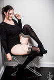 Kixies Danielle Black Opaque Size C