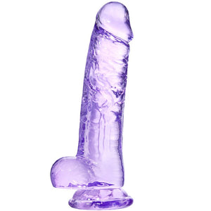 Purple Suction Cup Dildo - 8.2 '' Realistic Dildo, Large Adult Sex Toy with Suction Cup, Suitable for Women/Men/Gay, with Curved