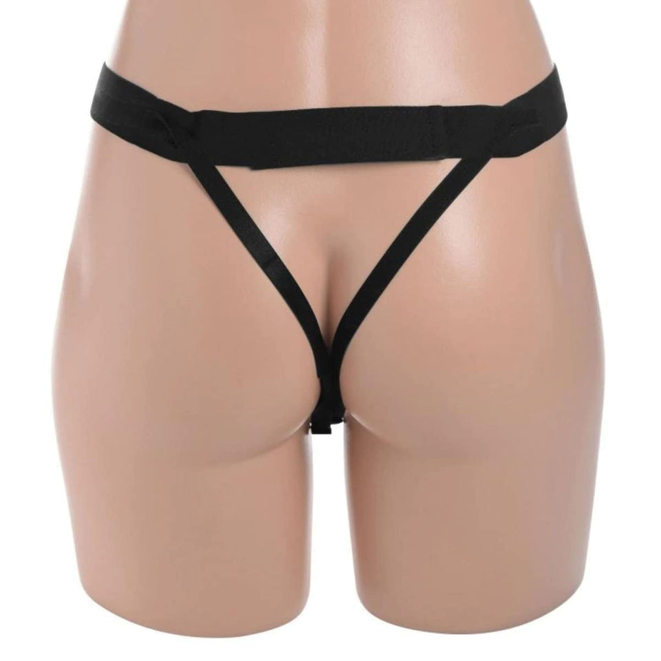 Hollow Silicone Dildo Strap-On - Flesh