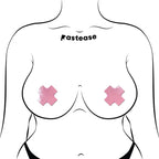 Pastease Petite Plus X Faux Latex Baby Pink Crosses