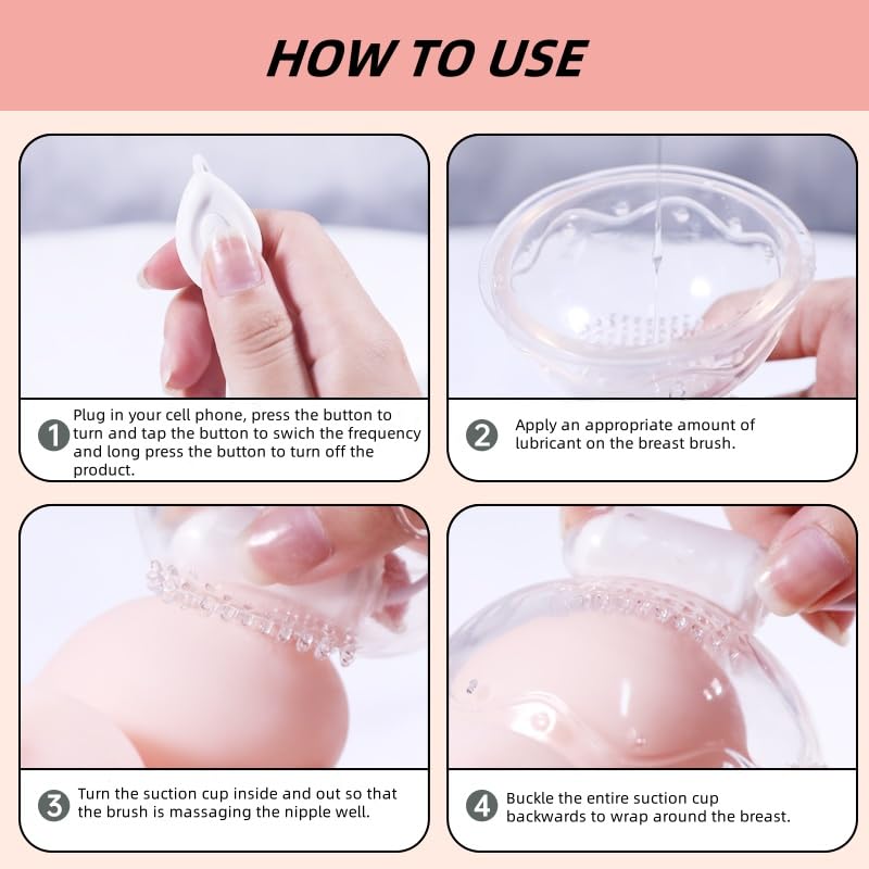 Nipple Clamps with Clitoral G Spot Dildo Vibrator 2 in 1 Nipple Clips for Women Sex Pleasure Dual Stimulation for Nipples and G-