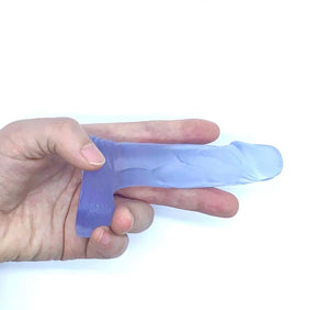 4.3 inches Realistic Dildo for Beginners, Lifelike Fake Penis for Women/Men/Gay, Adult Sex Toys for G spot Stimulator (Blue)