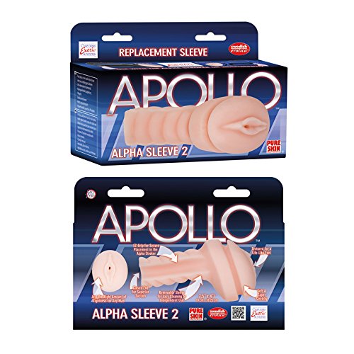 California Exotic Novelties Apollo Replacement Sleeve Alpha Sleeve 2 Vagina, Ivory