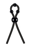 Zero Tolerance Ultimate Adjustable Silicone Lasso Cock Ring With Pleasure Beads, Black