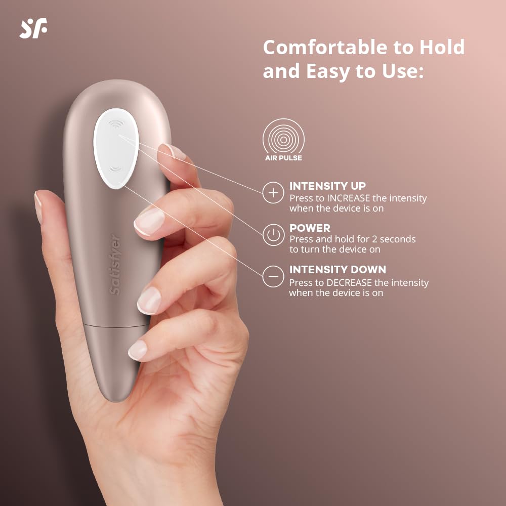 Satisfyer Number One - Air-Pulse Clitoris Stimulator - Non-Contact Clitoral Sucking Pressure-Wave Technology, Waterproof (Rose Gold)