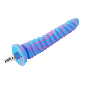 FREDORCH Realistic Silicone Dildo for Sex Machine Vac-U-Lock with Quick Air Connector Device User (Blue, 21.8cm/8.58nch)