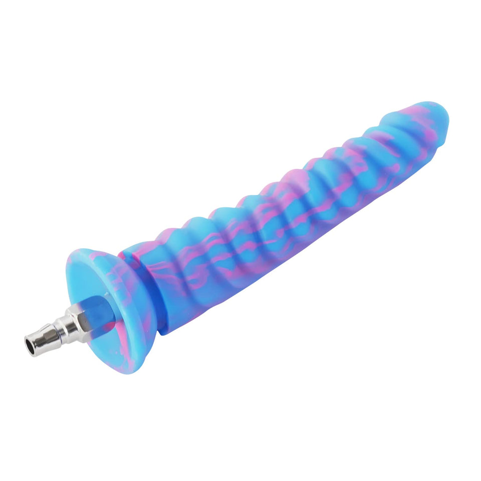 FREDORCH Realistic Silicone Dildo for Sex Machine Vac-U-Lock with Quick Air Connector Device User (Blue, 21.8cm/8.58nch)
