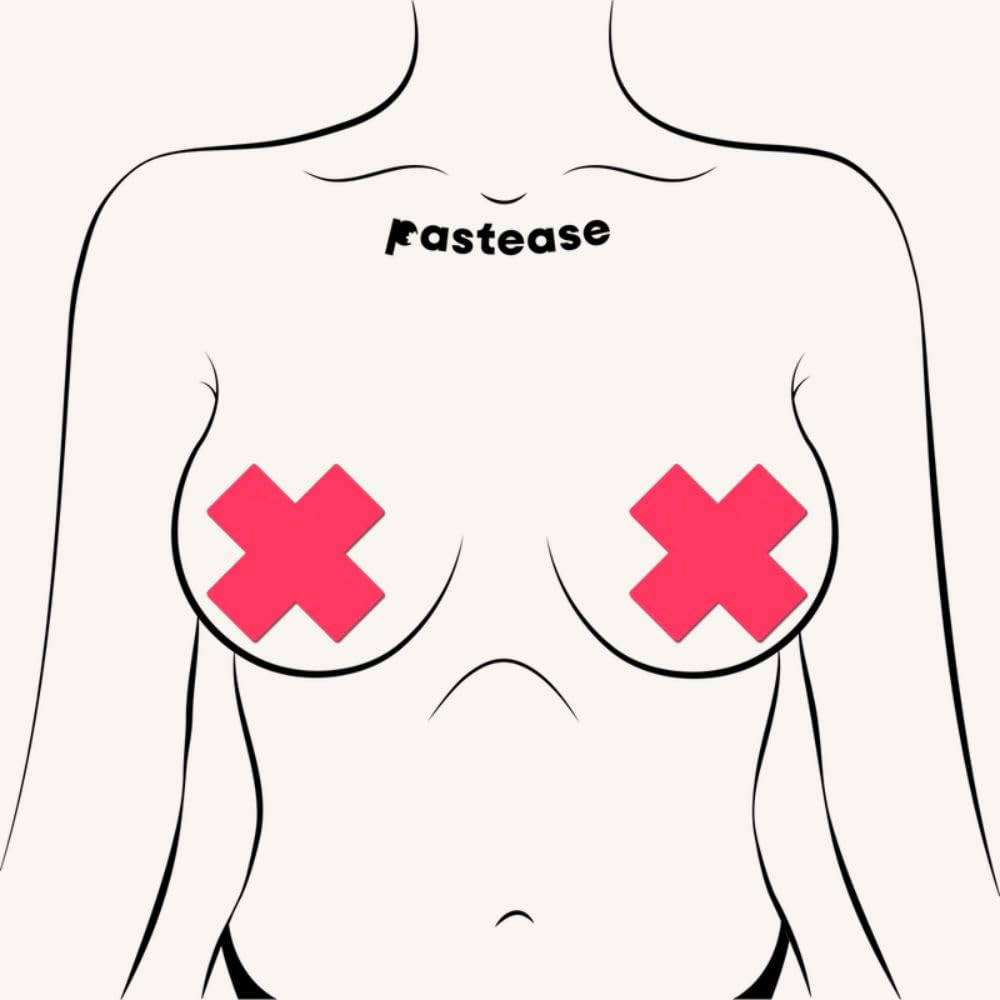 Pastease Plus X Glow In The Dark Neon Pink Cross