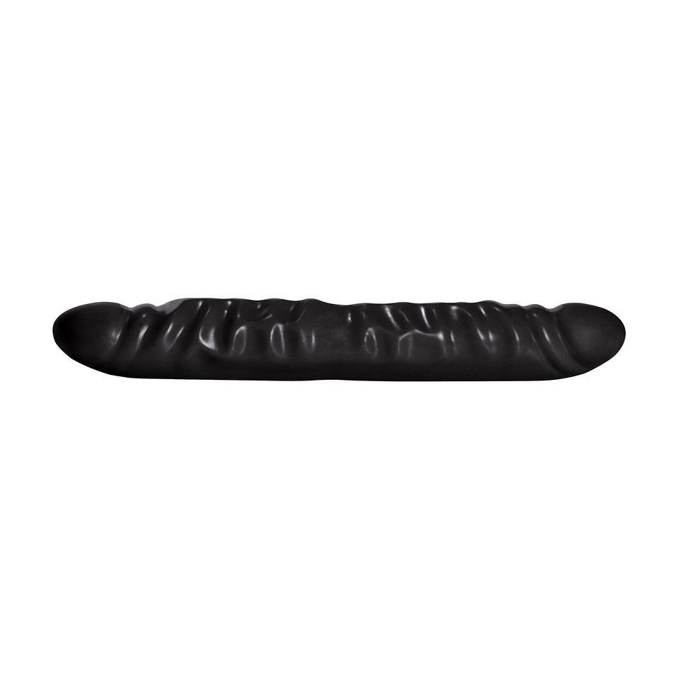 CalExotics Veined Double Dildo, Black, 12 Inches