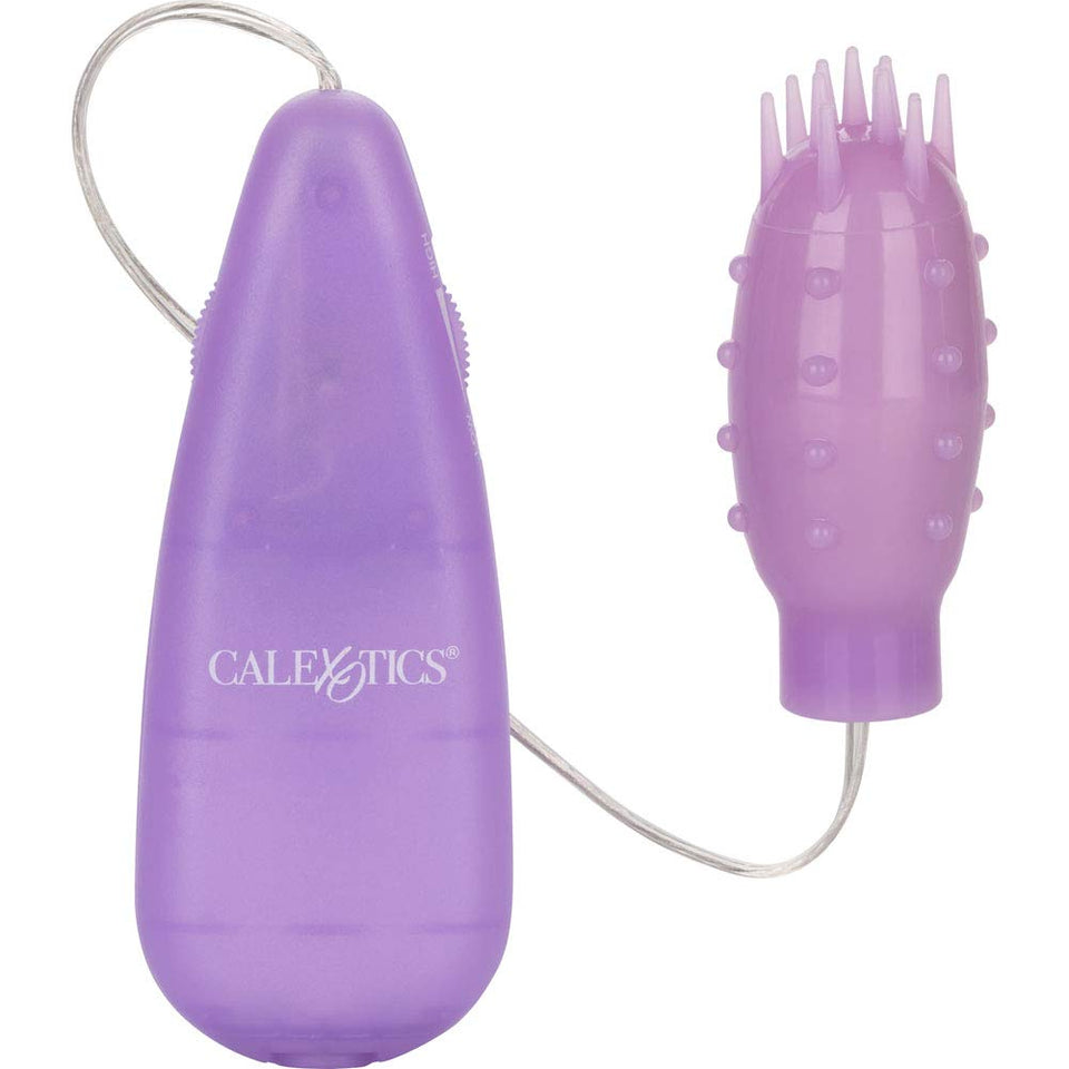 Silicone Slims Vibrating Nubby Bullet - Purple
