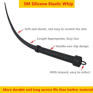 25 '' Horse Whip Sex Adults Silicone Horse Spanking, BDSM Sex Toy Adult Flogger Silicone Crops for Horses Sex Whip for Couples