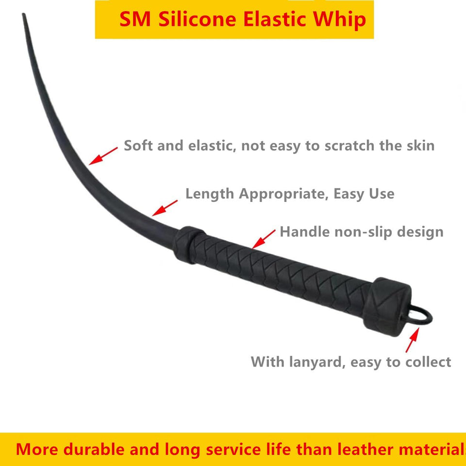 25 '' Horse Whip Sex Adults Silicone Horse Spanking, BDSM Sex Toy Adult Flogger Silicone Crops for Horses Sex Whip for Couples