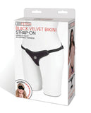 Lux Fetish Black Velvet Bikini Strap-On