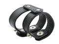 Heart 2 Heart Cock Ring Double Leather + Leather, Black
