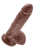 King Cock - 7In Cock W/ Balls Brown